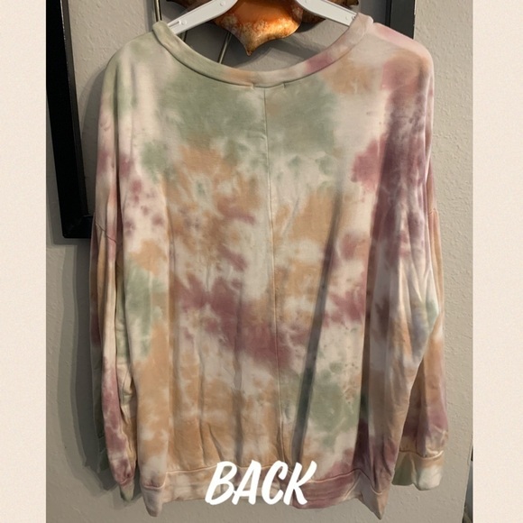 Mauve/sage Super Soft Fleece Sweatshirt - Picture 13 of 15